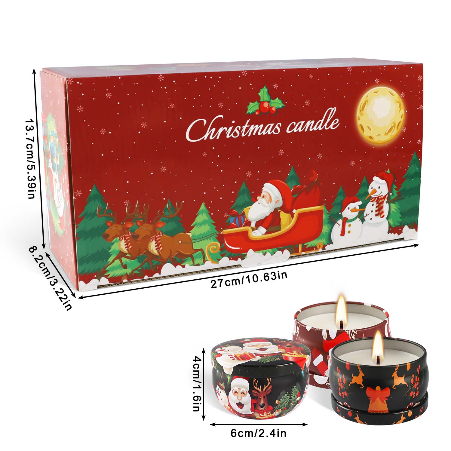 مجموعة شموع عطرية لعيد الميلاد - مراجعة Home Fragrance Gift وسعره